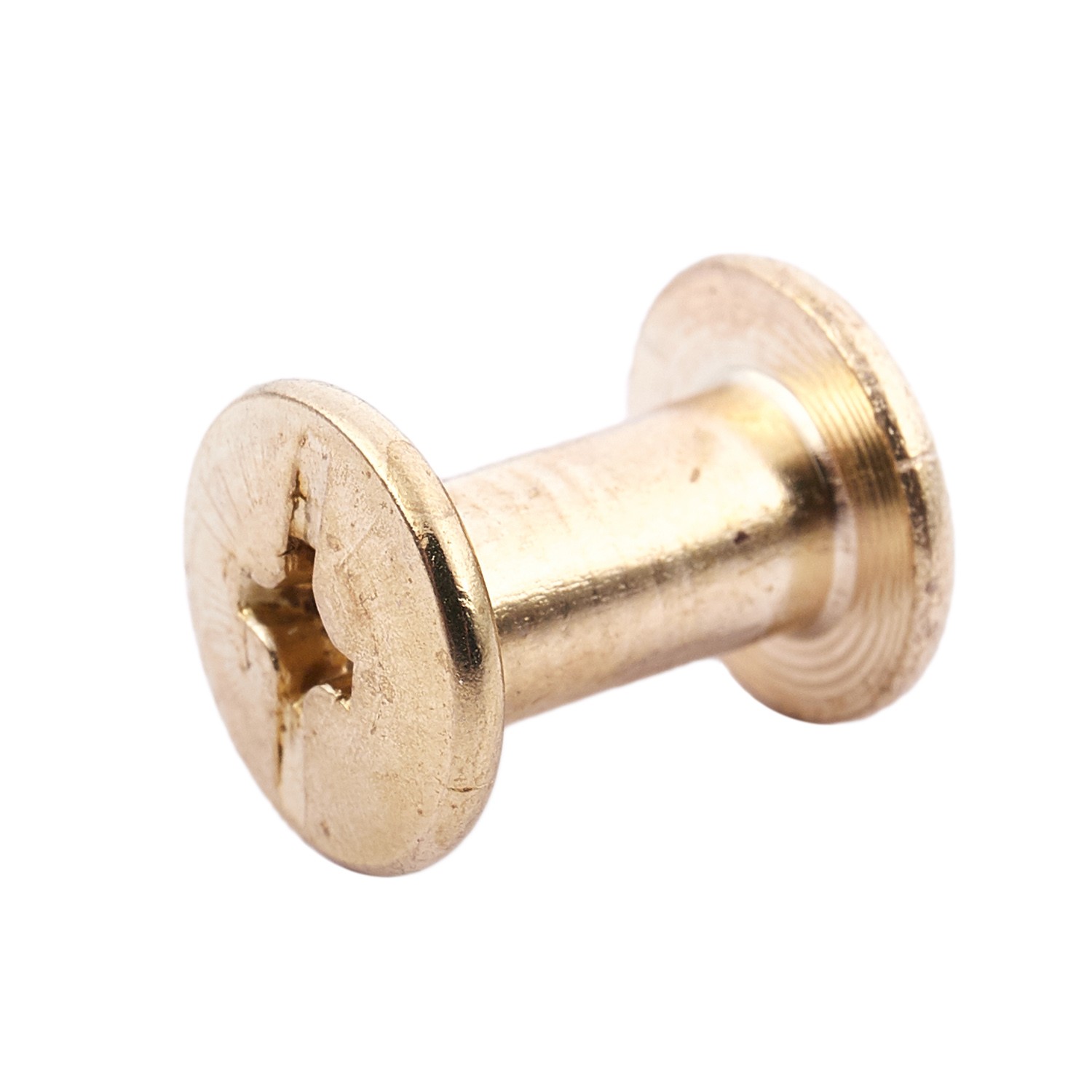 15pcs 5mmx8mm brass plated binding Chicago screw for wallet gu1992