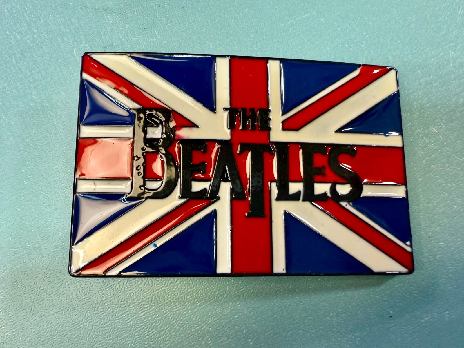 The Beatles Abbey Road Radio Show 1965 Album Union Jack Uk Flag Belt Buckle