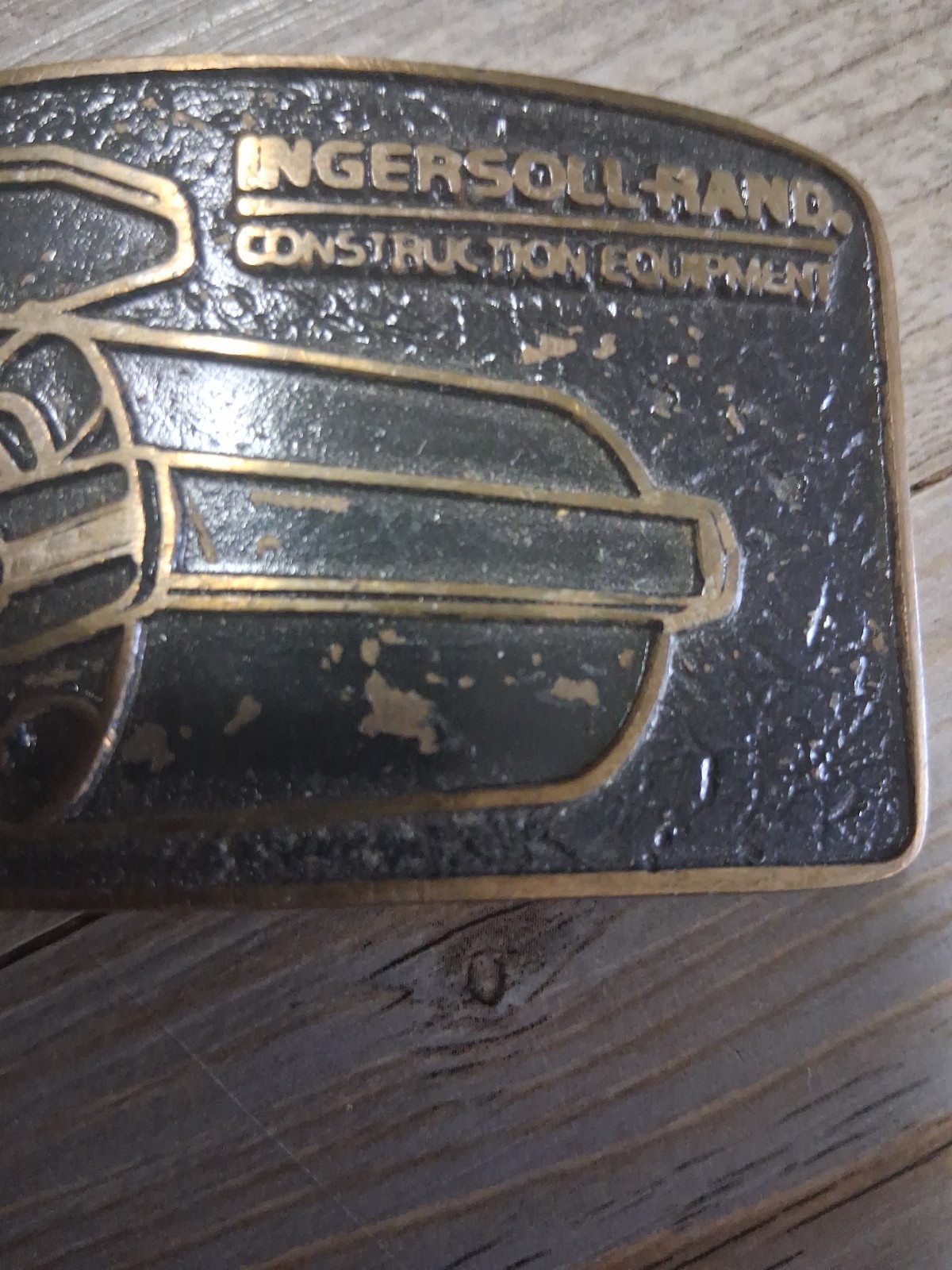 INGERSOLL RAND BELT BUCKLE CONSTRUCTION EQUIPMENT APC SOLID BRONZE ROLLER PAVER.