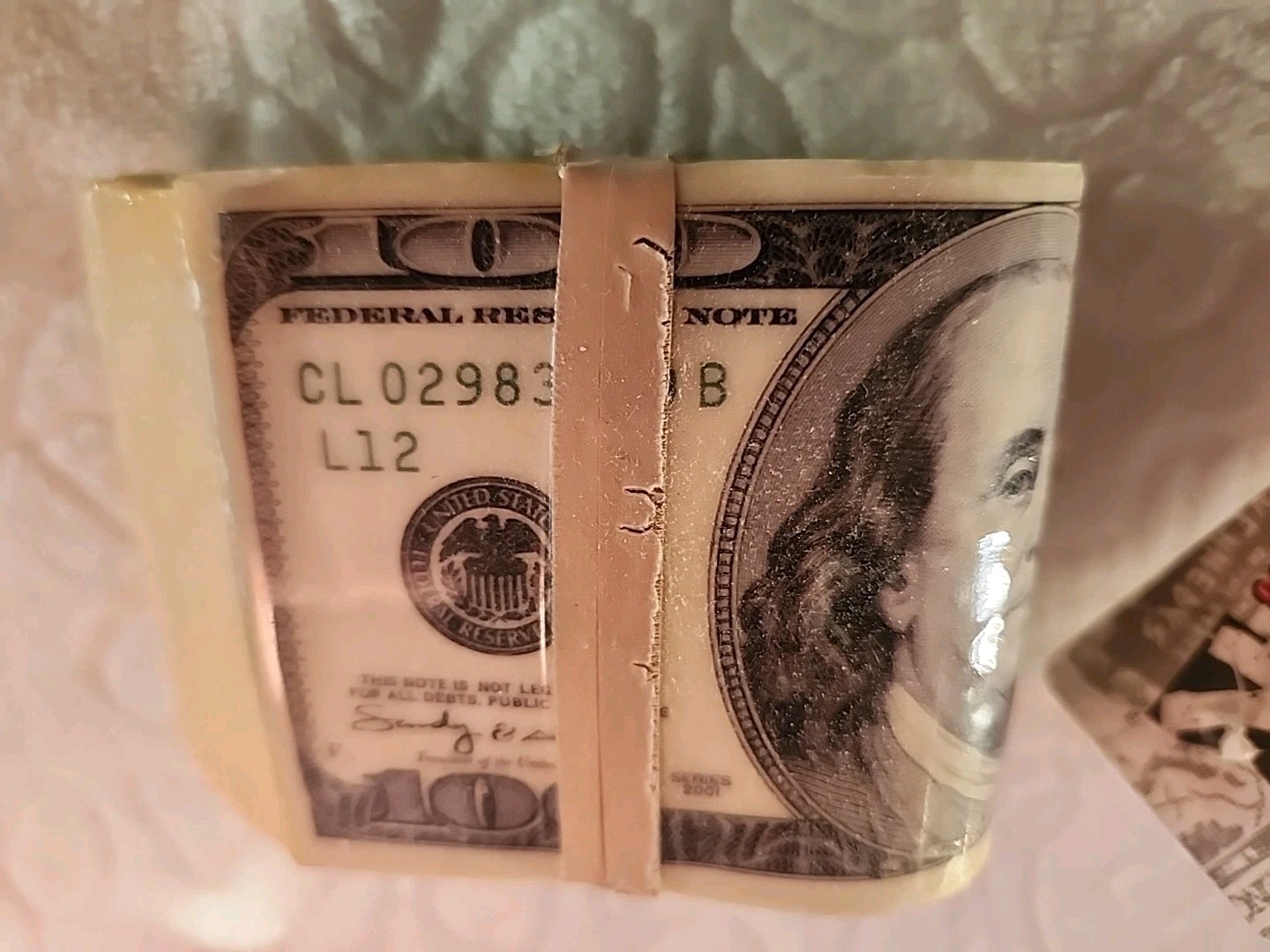 THE MONEY BUCKLE◇Vintage◇$100 Bills◇Money Roll Belt Buckle◇Cash Stacks◇NEW + Tag