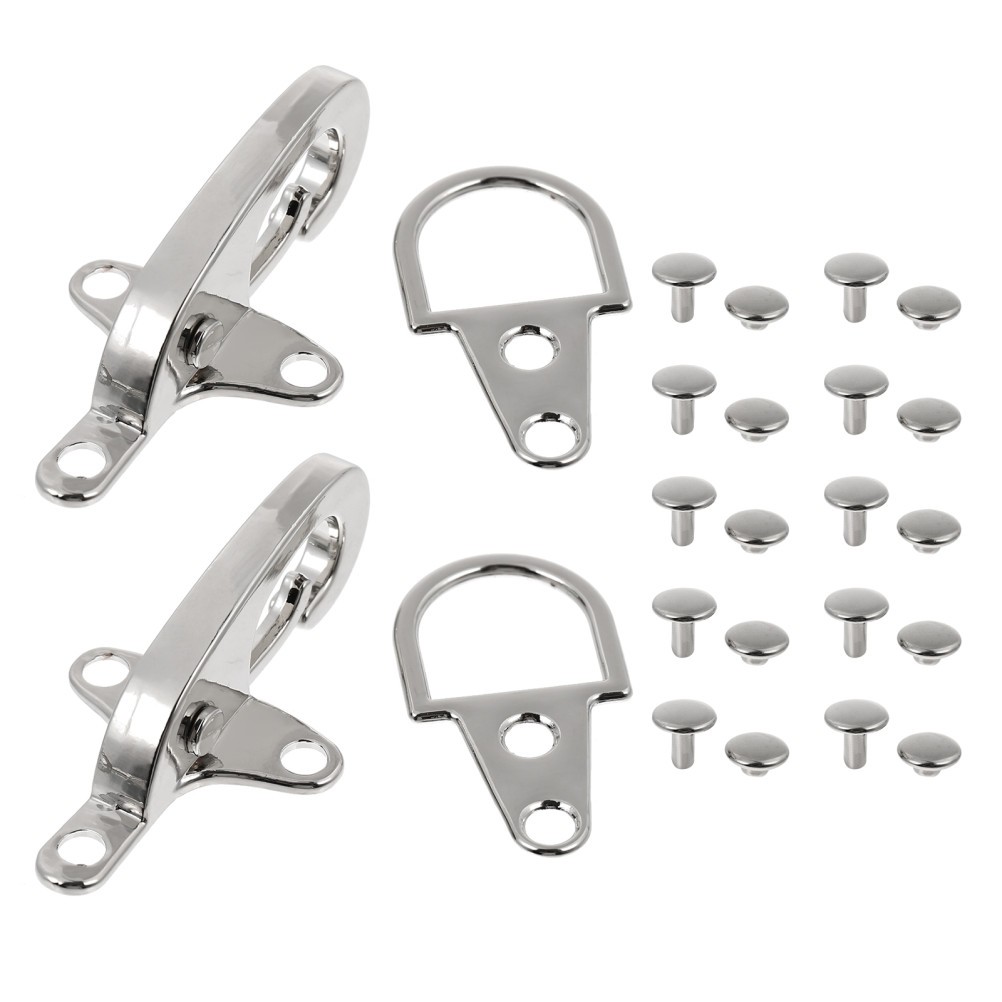 1 Pair Zinc Alloy Metal Belt Buckles Durable Silver Decorative Connectors