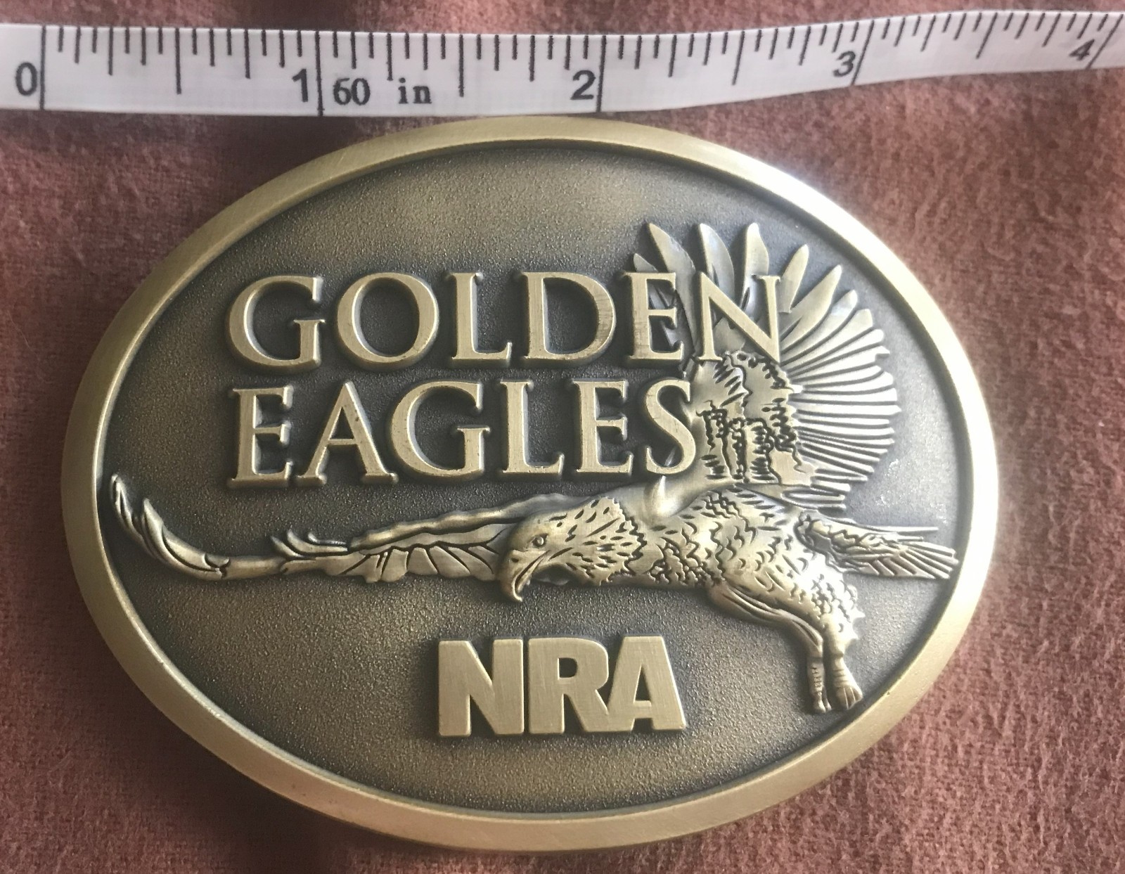 *** NRA Golden Eagles 2013 Limited Edition Belt Buckle – in Box with Certificate