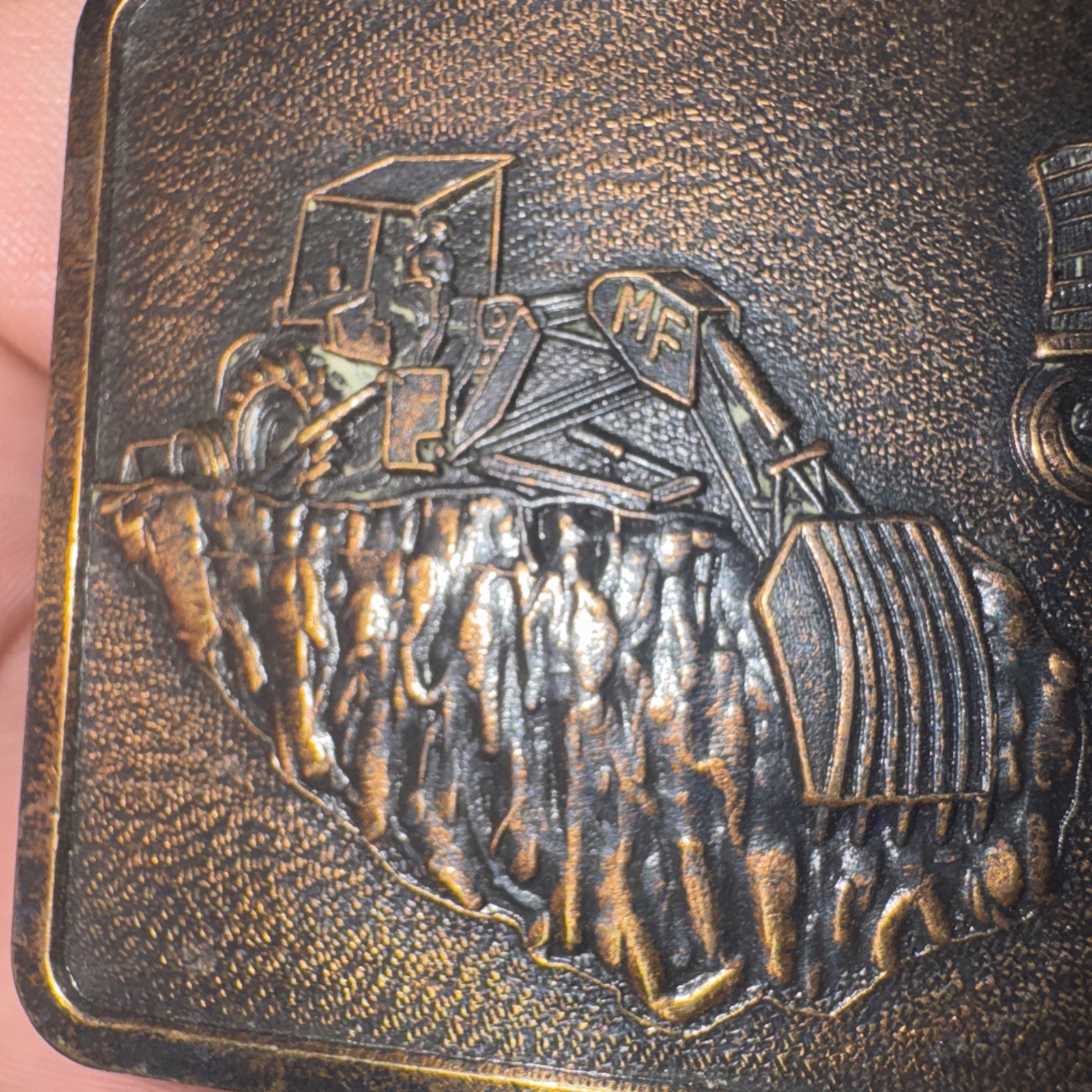 Massey Ferguson Tractor rare vintage Belt Buckle Limited Edition Embossed
