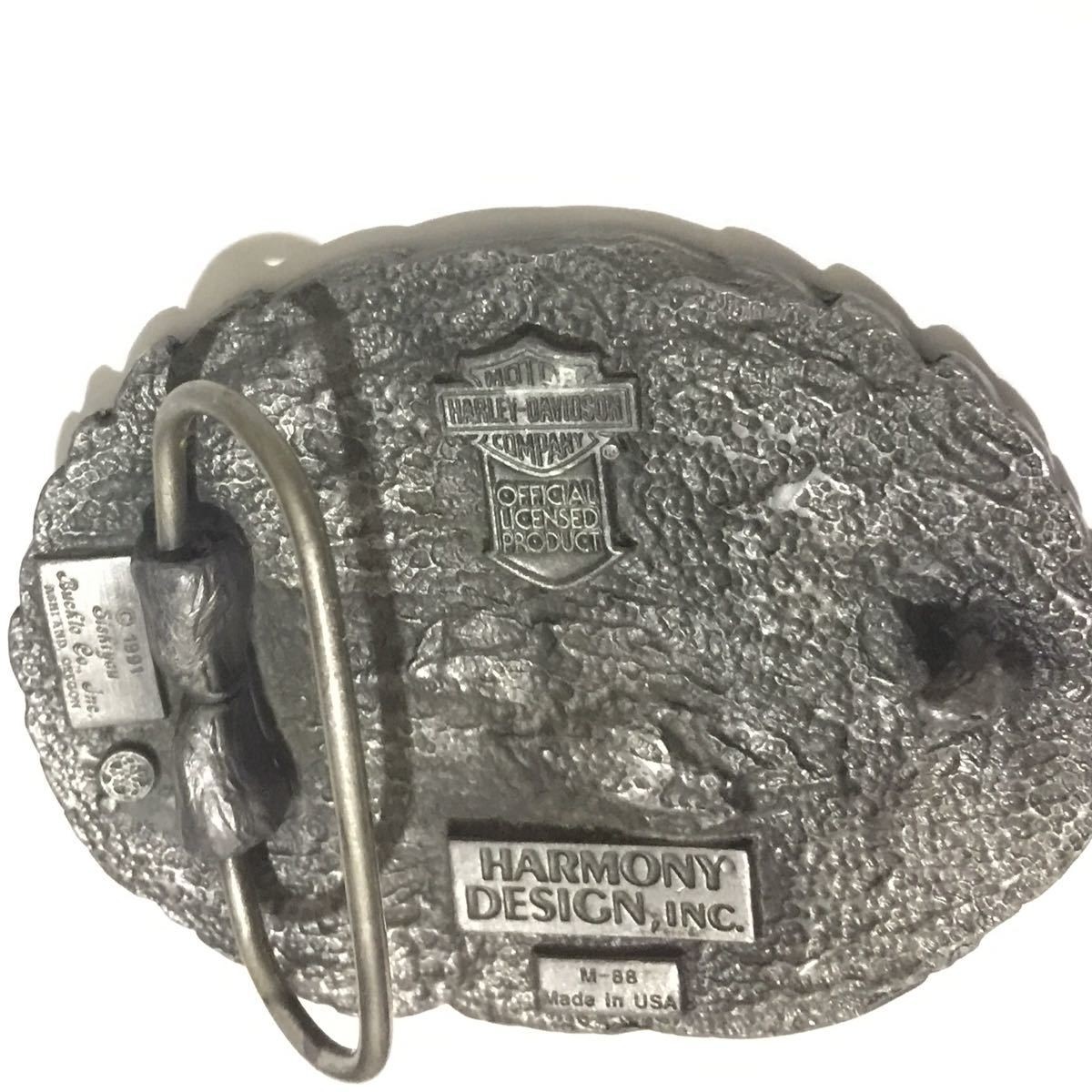 Harley Davidson Vintage Belt Buckle Eagle Snake Motorcycle Heavy Metal Japan