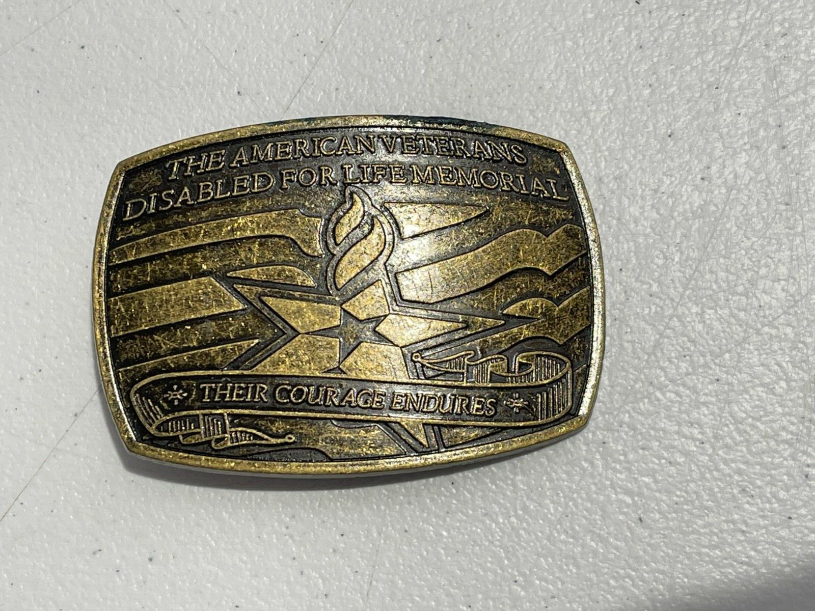 THE AMERICAN VETERANS DISABLED FOR LIFE MEMORIAL BELT BUCKLE 2007 SPONSOR #0369