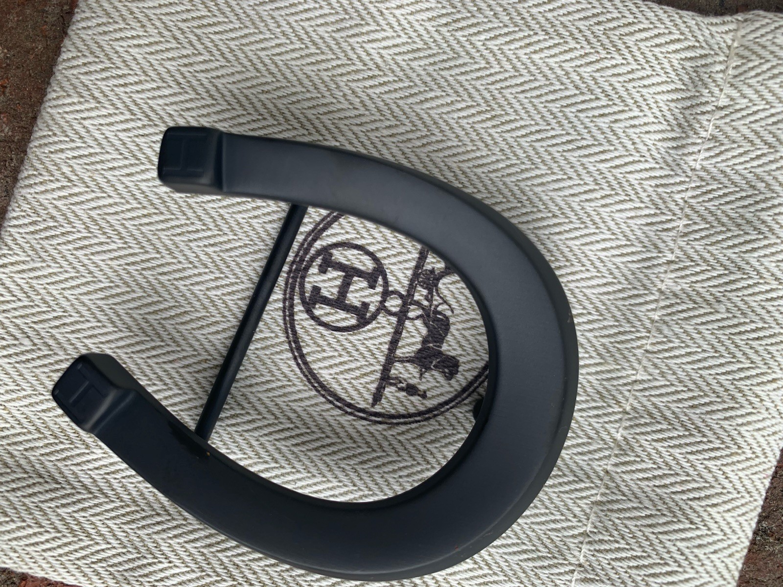Hermes Buckle Waist Belt 38mm Plated Black Hermès Fer à Cheval horseshoe-shaped