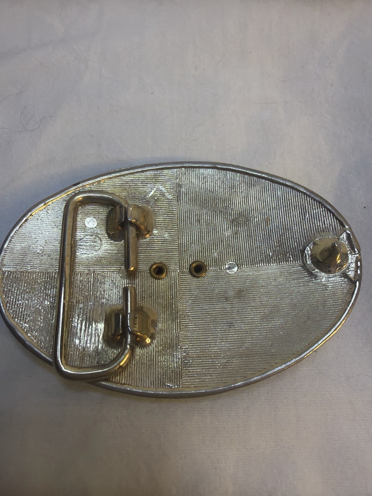 Silver Brown Western Oval Belt Buckle for Men Floral Stone Metal Rodeo Accent
