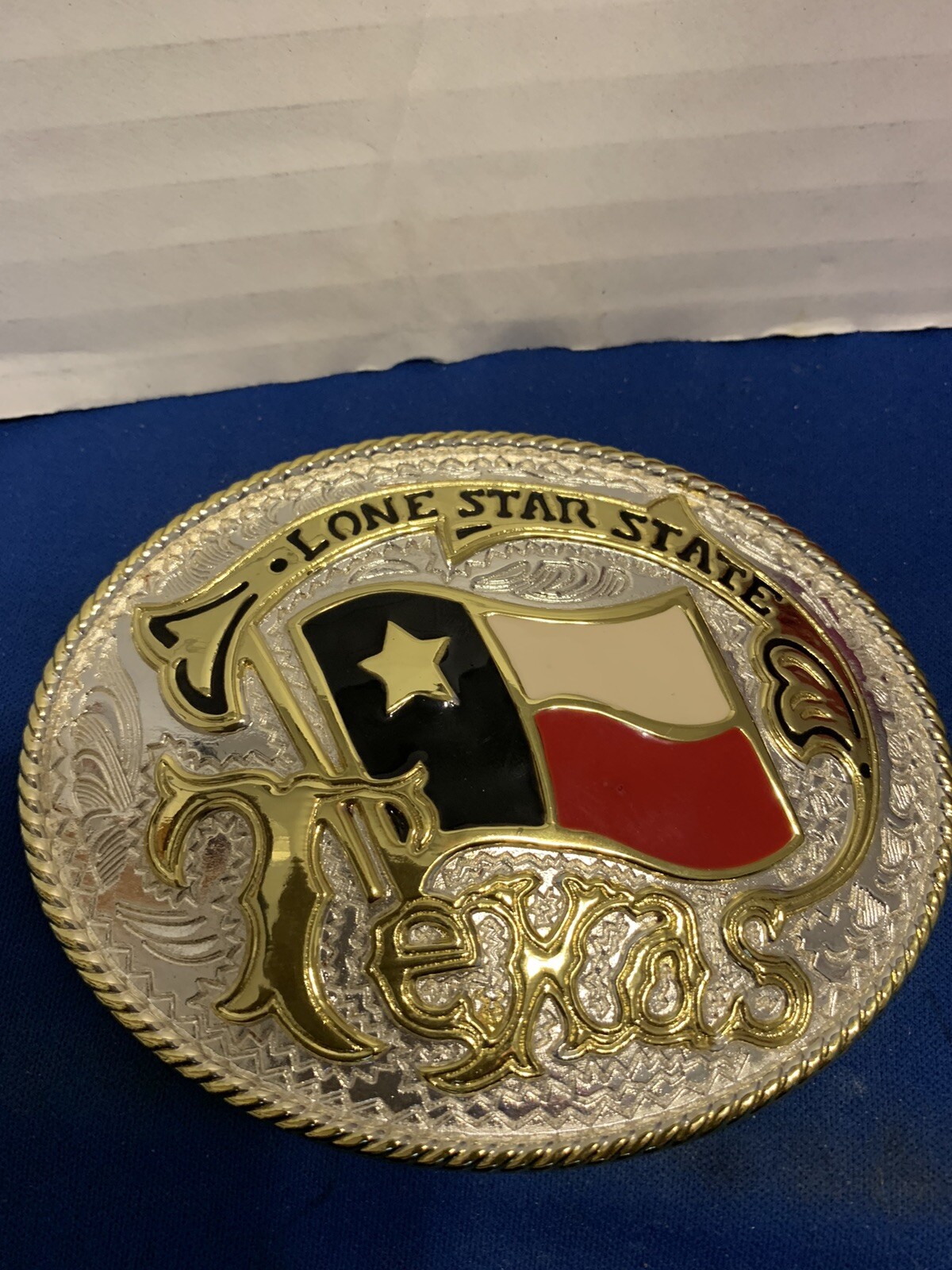 Texas Flag western belt buckle