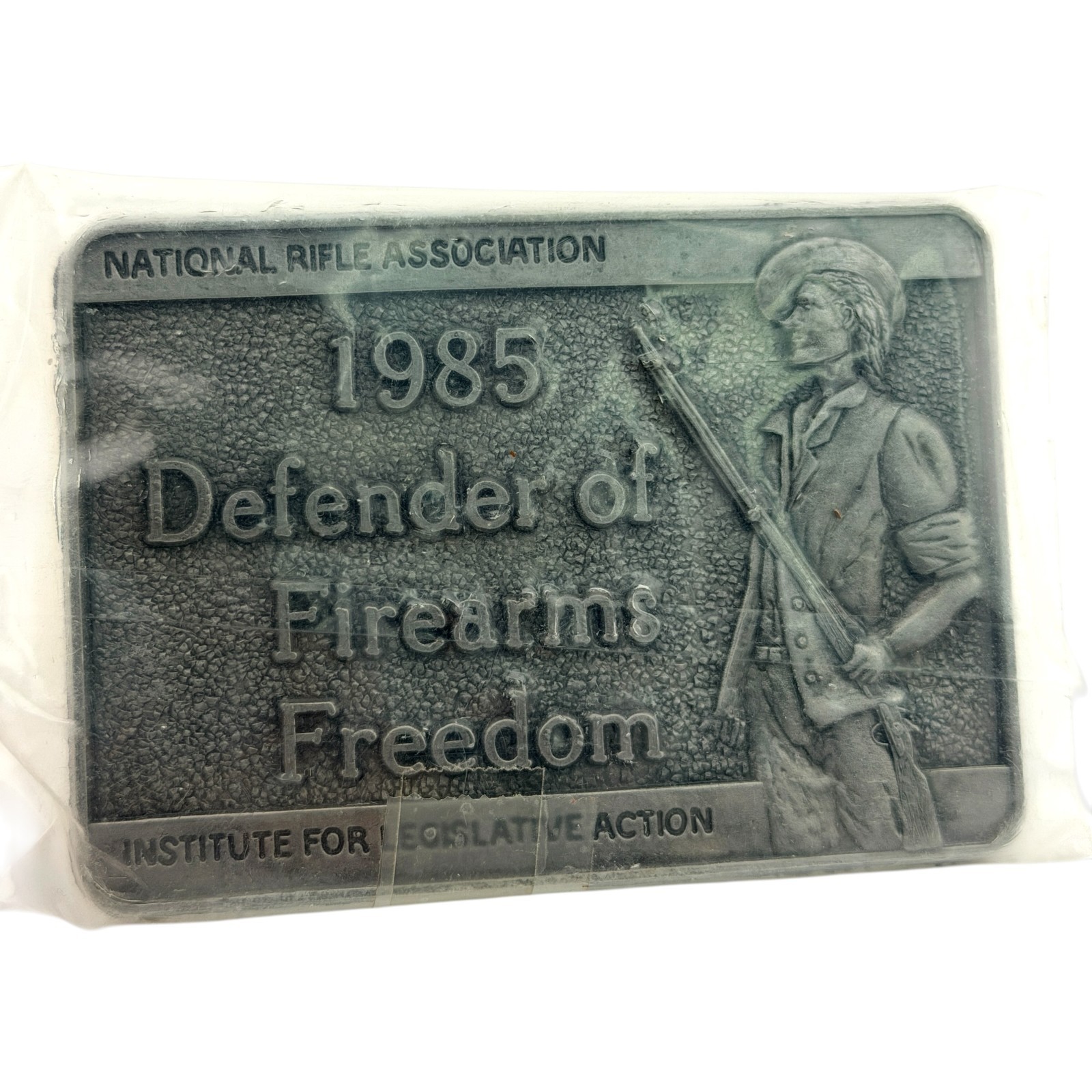 Defender of Firearms 1985 Freedom Silver Belt Buckle