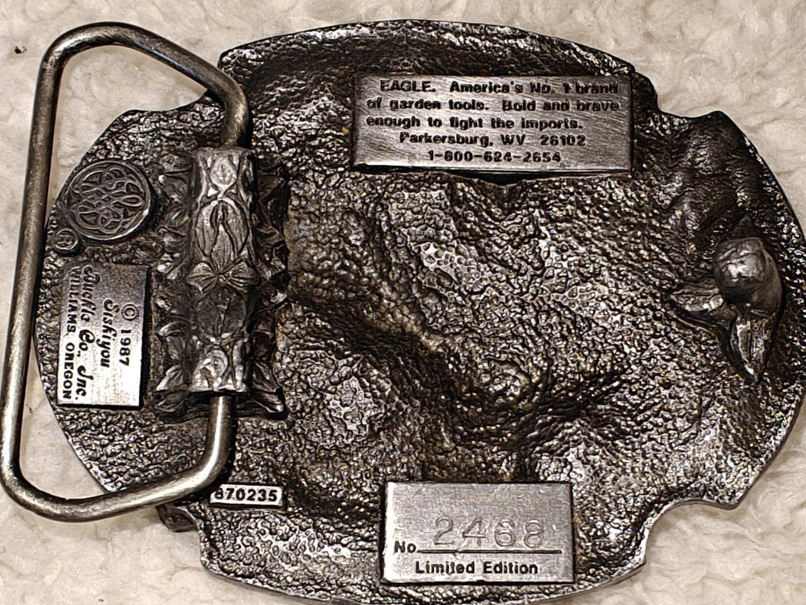 Vintage Gold Rush of 1849 Ames Tools 1985 Siskiyou Buckle Co. Ltd Ed. Pewter