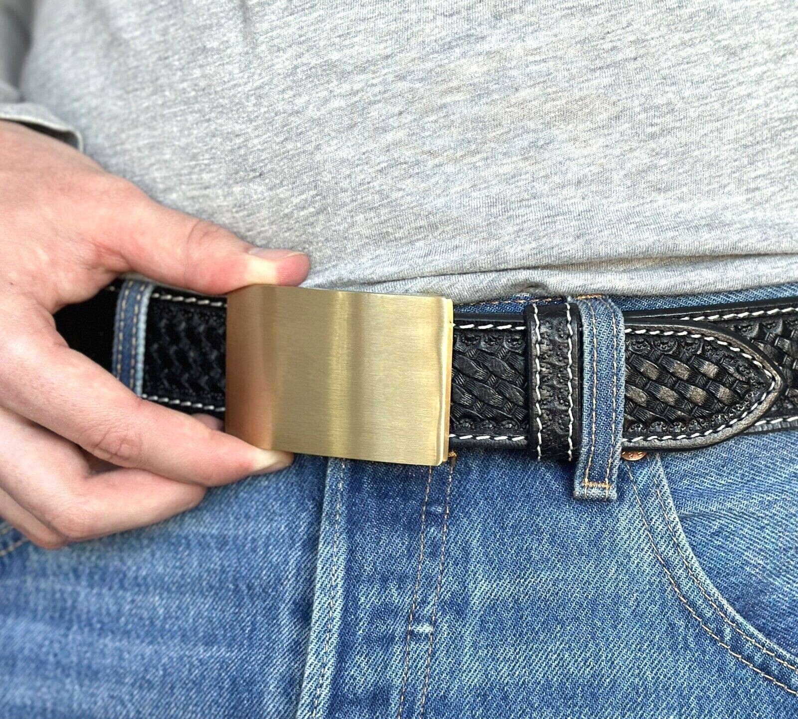 Buckle Engraved Solid Brass Belt Buckle Custom Personalized Monogrammed Buckle