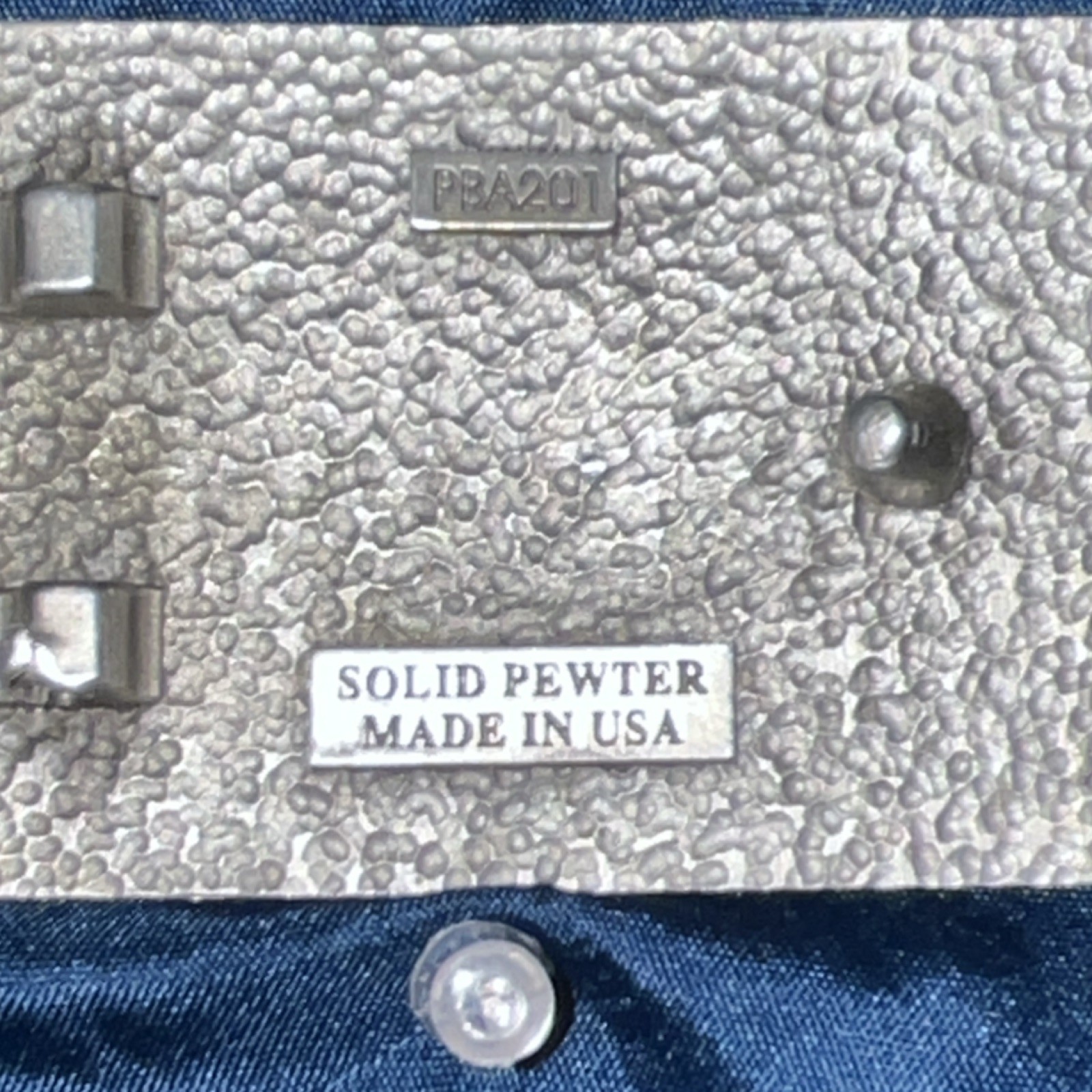 Indiana Metal Craft Solid Pewter American Flag Belt Buckle PBA201 Made in USA