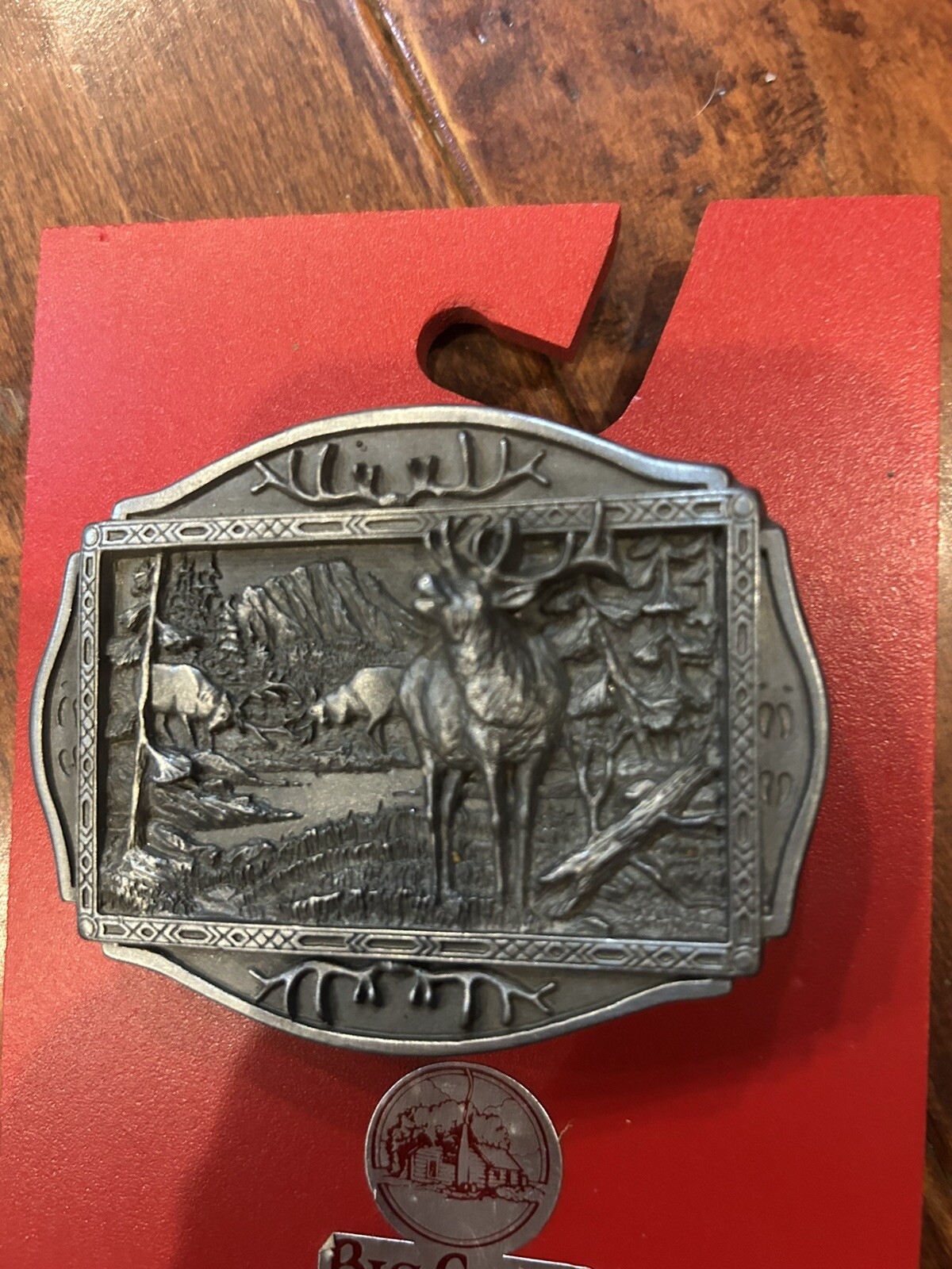 Belt Buckle Vintage Elk Relief Brew City Collectibles Pewter Made In USA