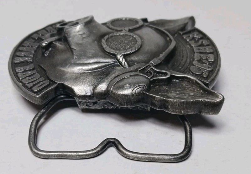 RARE 1976 KSHE-95 ST. LOUIS REAL ROCK RADIO Original Belt Buckle « SWEETMEAT »