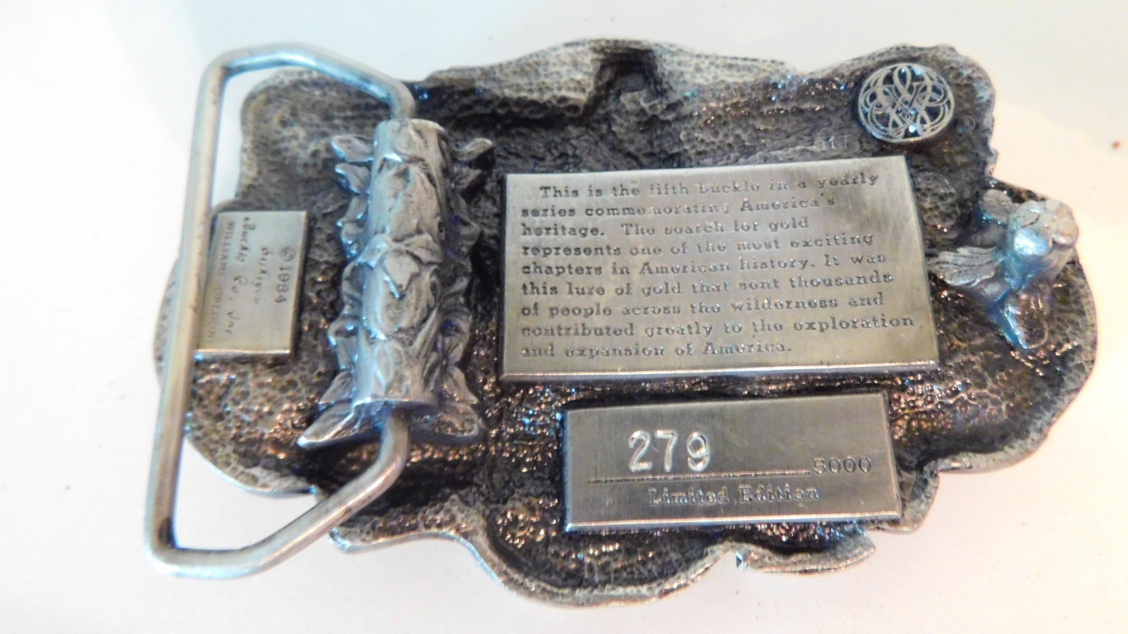Siskiyou American Historical 1985 Commemorative Western Americana Belt Buckle
