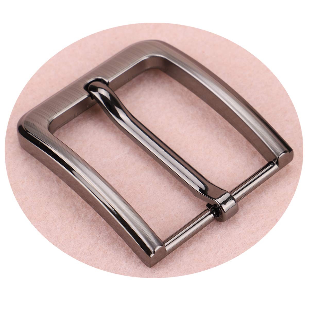 1.5 Inches (38-40 mm) Belt Buckle Single Prong Square Replacement Grey07