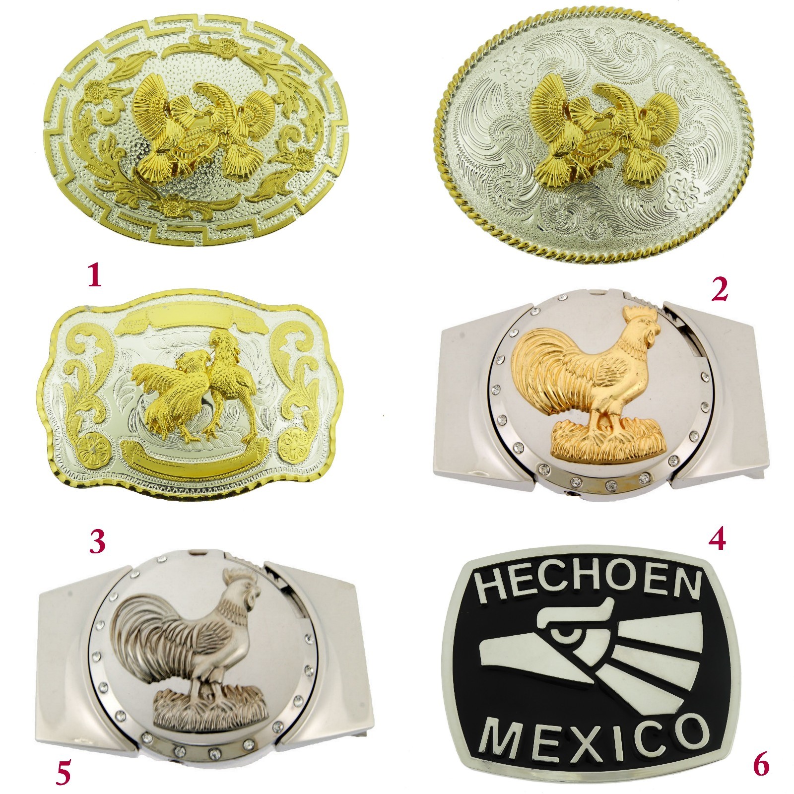 Rooster Cockfighting Belt Buckles Collectible Vintage Men Women Western Rodeo