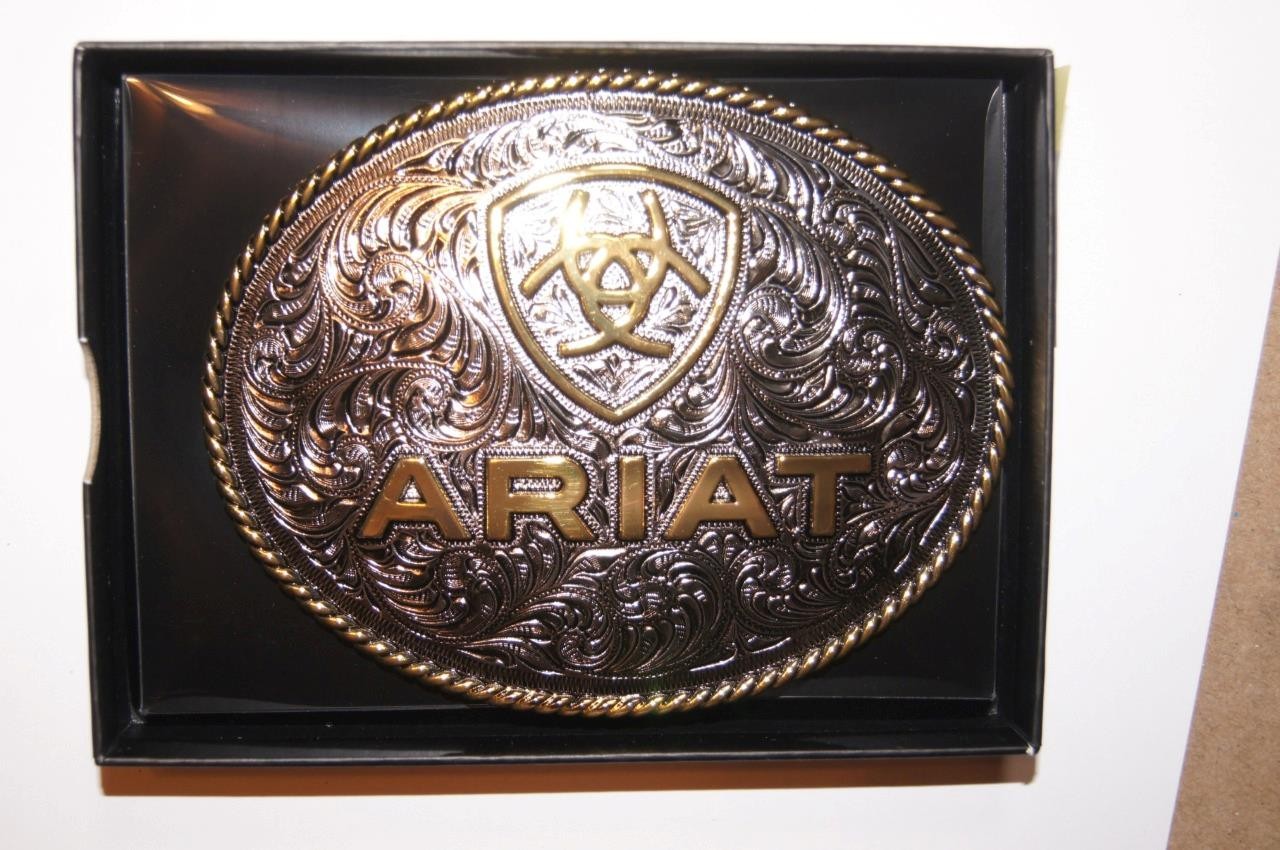 Ariat M&F Western Buckle Large Oval Logo Silver A37063