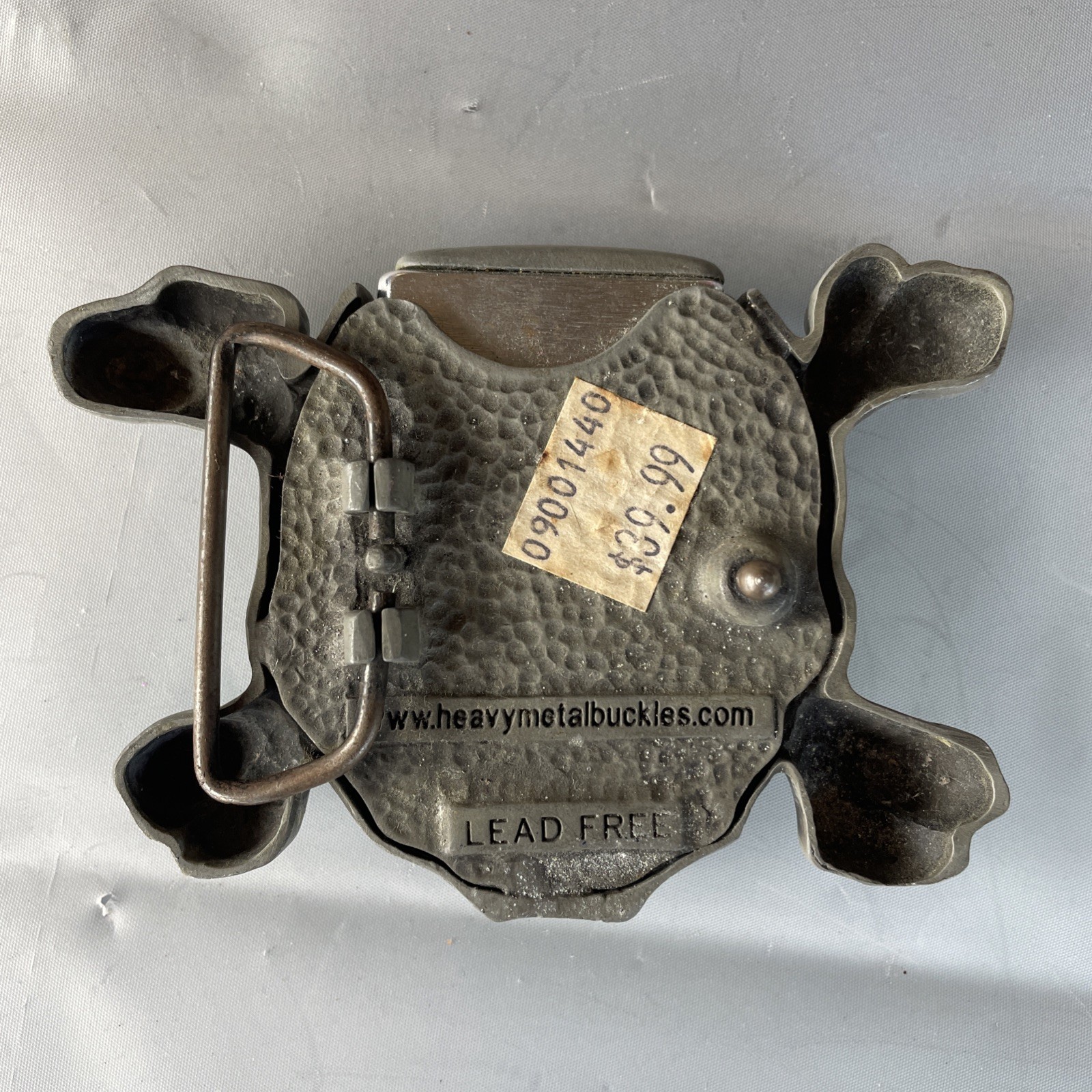 Skull Buckle 3in Tall 2.5in Wide Metal