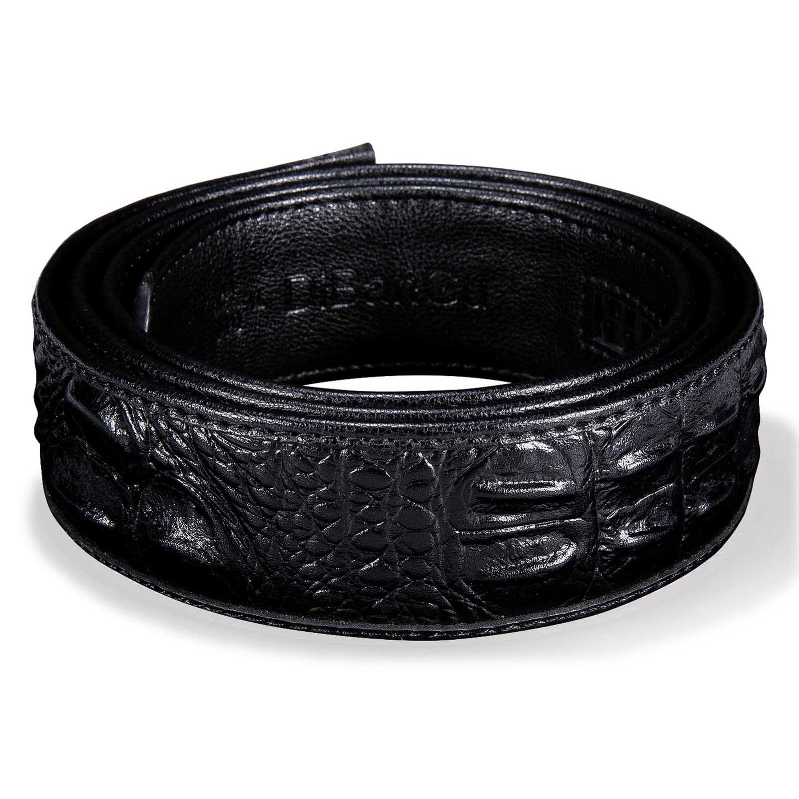 Barry.Wang Ratchet Belt Buckle Strap Replacement One Size, A-black Crocodile
