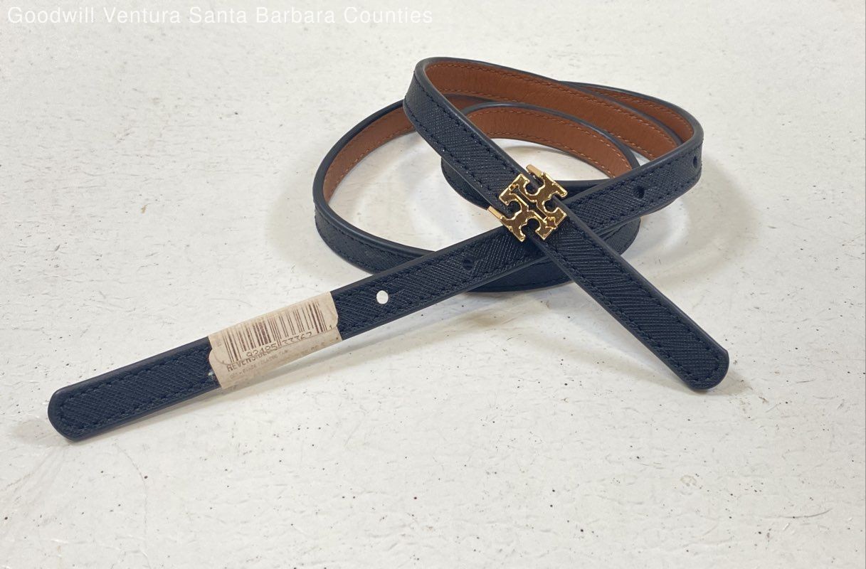 Tory Burch Reversible Logo Belt in Black & Classic Tan-Waist-26-30&Prime;-Sz S