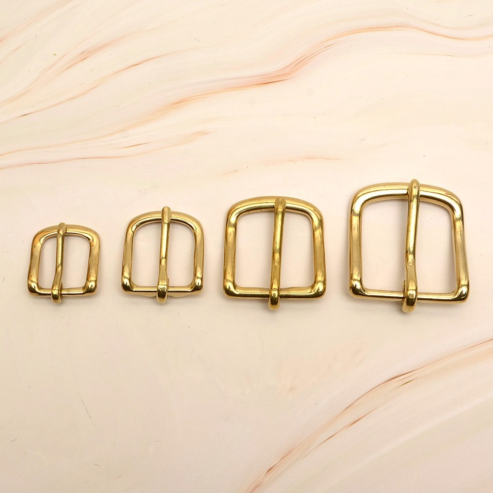 Leather Craft Soild Brass Half Buckle single bar buckle making a belt, strap