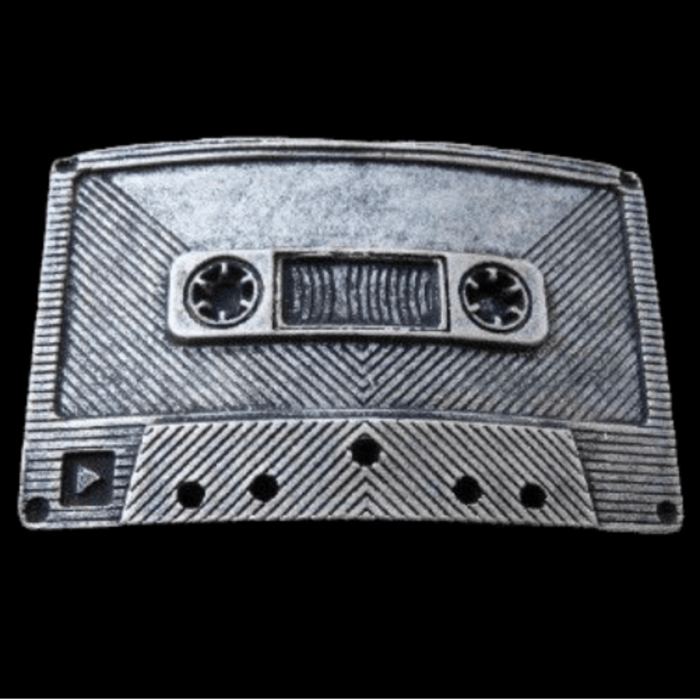 Cassette Tape cartridge Rock belt buckle – retro 80&rsquo;s