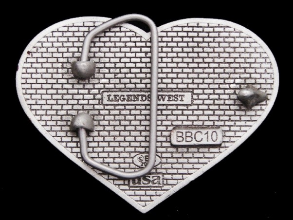 MI23112 REALLY NICE **HEART SHAPE W/ CRYSTALS** FASHION BELT BUCKLE