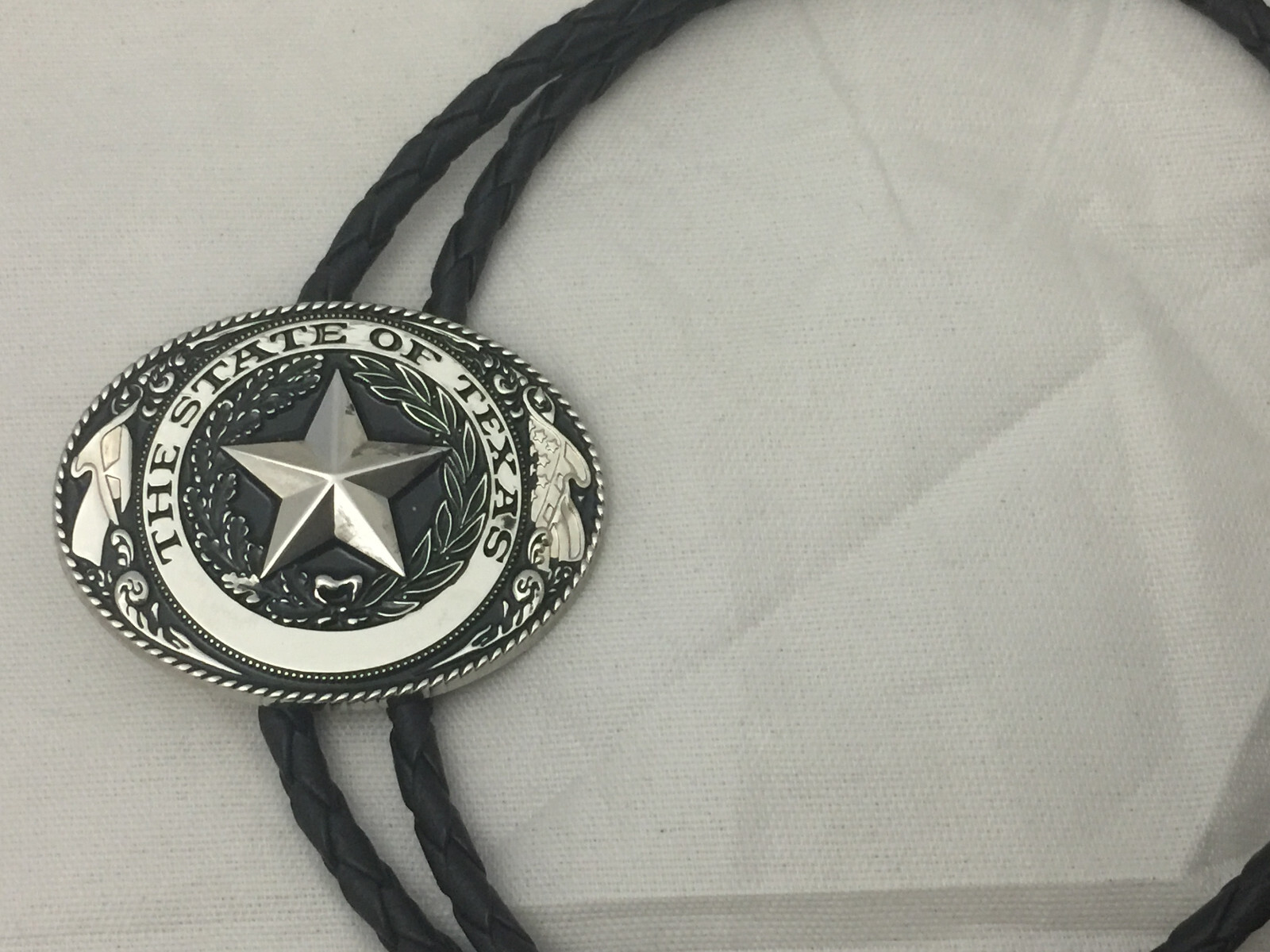 3 piece set Texas Seal Set: Belt Buckle, Bolo and Key Ring (Silver)