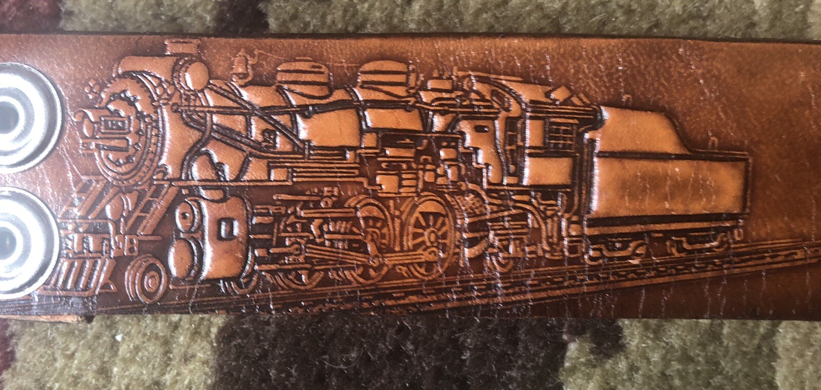 vintage Railroad Buckle and Belt (Siskiyou Buckle Co)
