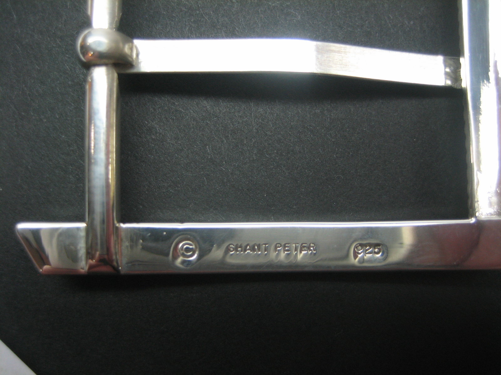 STERLING SILVER 925 BUCKLE WITH GENUINE CALF SKIN 1.5&Prime; BELT MADE IN U.S.A.