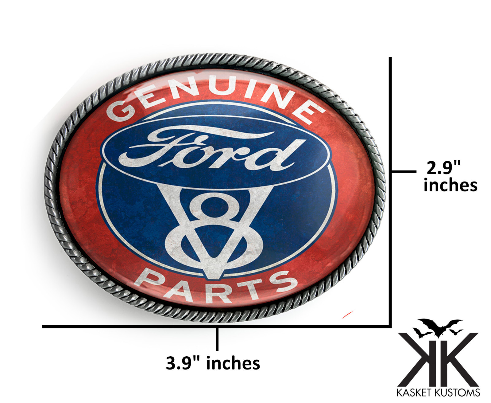 V8 Motor Belt Buckle – Vintage Car Sign Handmade Mens Gift – 721