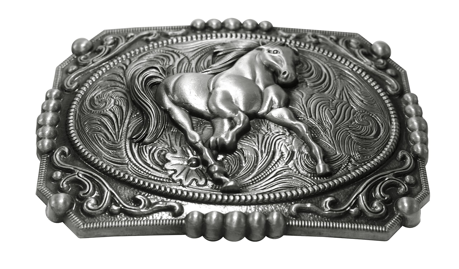 Moranse Religion Cross Cowboy Kneeling Prayer And Horse Design Belt Buckles