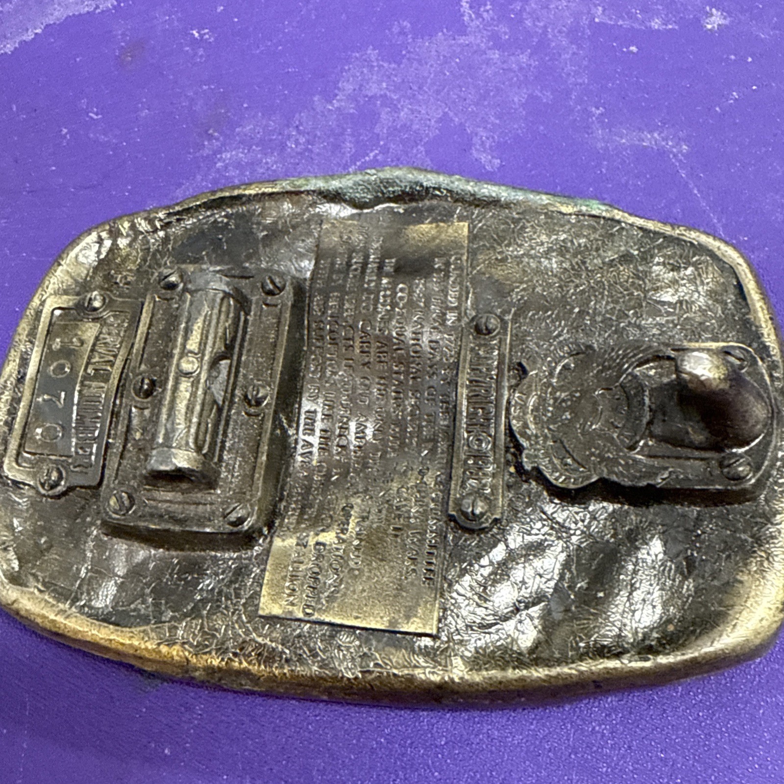 Vtg 1982 USMC United States Marine Corps First to Fight #1070 Belt Buckle