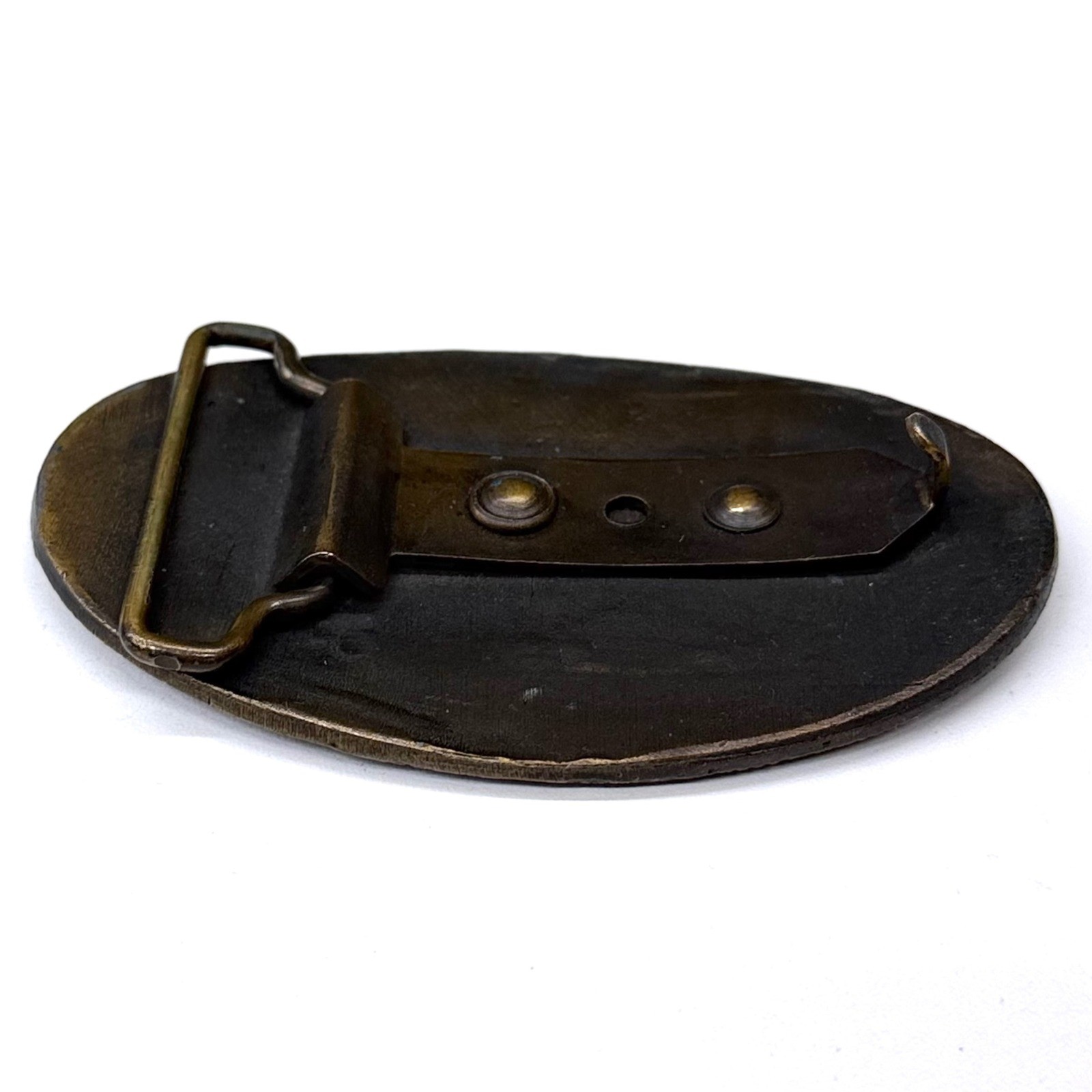 Vintage Coca-Cola Belt Buckle Brass/Bronze Tone Oval 5 Cents At Fountains Mens