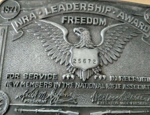 1871-1983 NRA Leadership Award Freedom #27642 Belt Buckle