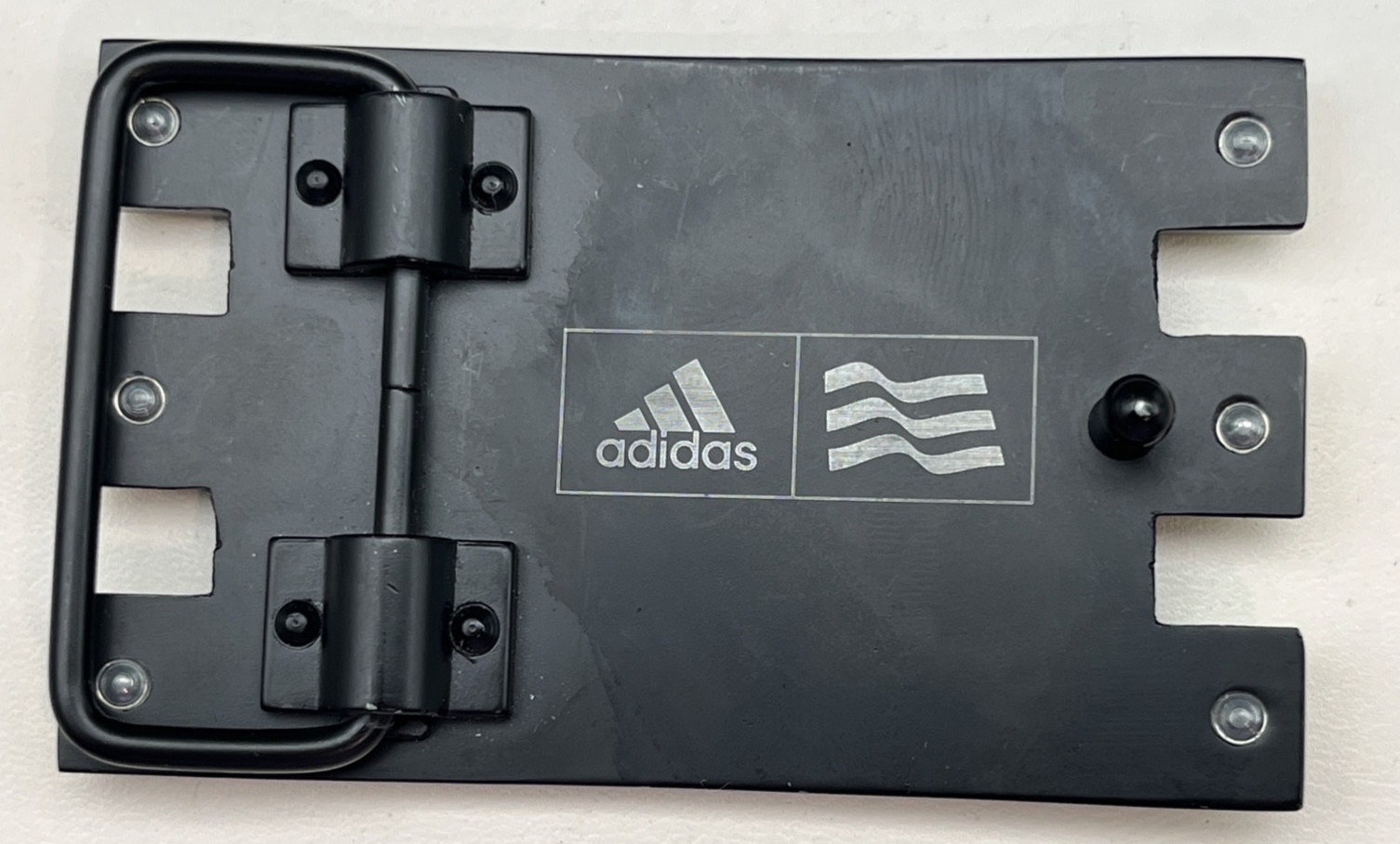 Original Adidas Neon Green & Black Golf Trophy Three 3 Stripe Enamel Belt Buckle