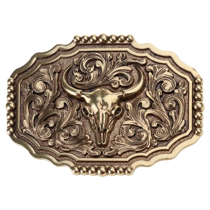 Western Belt Buckle Bull Heads Cowboy Accessory Alloys Animal Head Belt Buckle