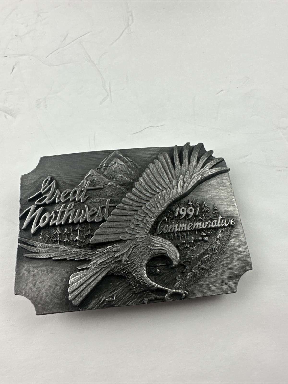 Vintage Siskiyou Belt Buckle 1991 GREAT NORTHWEST COMMEMORATIVE EAGLE