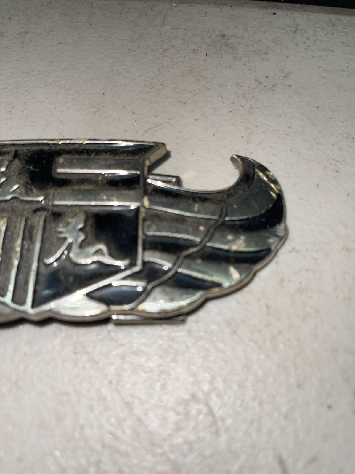 TRUCKER GIRL CREST BELT BUCKLE With BOTTLE OPENER METAL