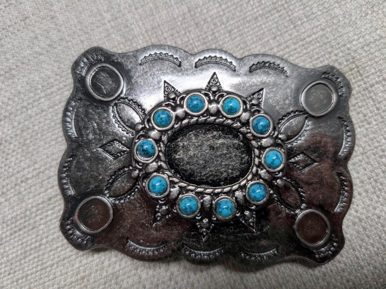 vintage style NATIVE AMERICAN navajo indian SOUTHWESTERN replica belt buckle y2k