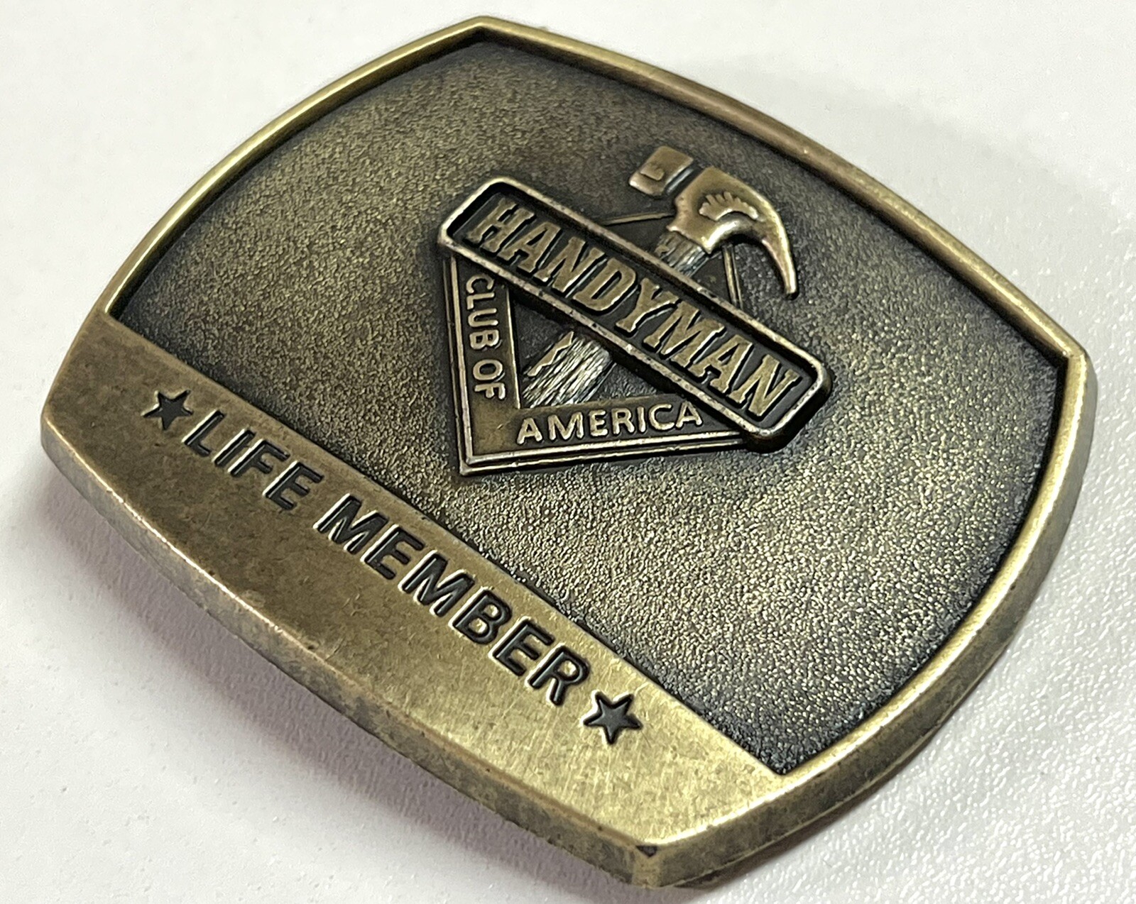 Vintage 1996 Handyman Club of America Life Member Belt Buckle