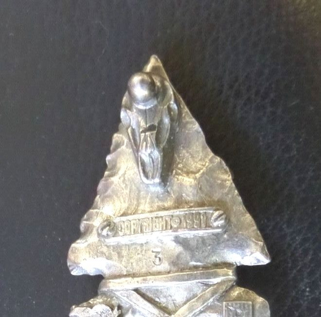 1993 New Vintage GAP Tomahawk Battle Ax Arrowhead Mens Indian Belt Buckle