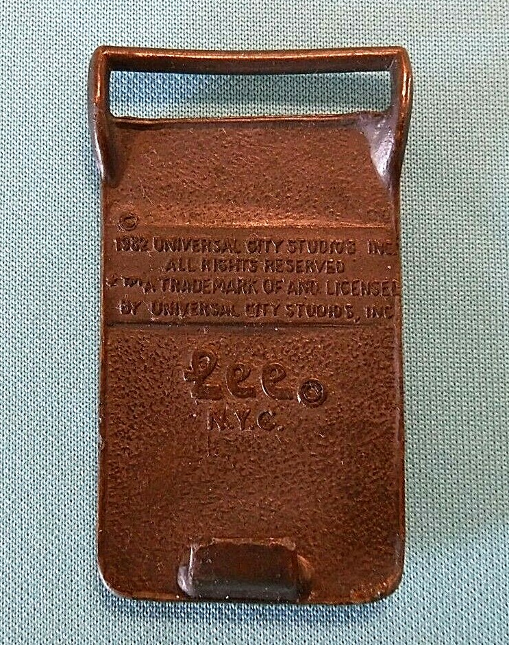 Rare 1982 E.T. The Extra-Terrestrial Vtg LEE Bronze Boy&rsquo;s Belt BUCKLE Phone Home
