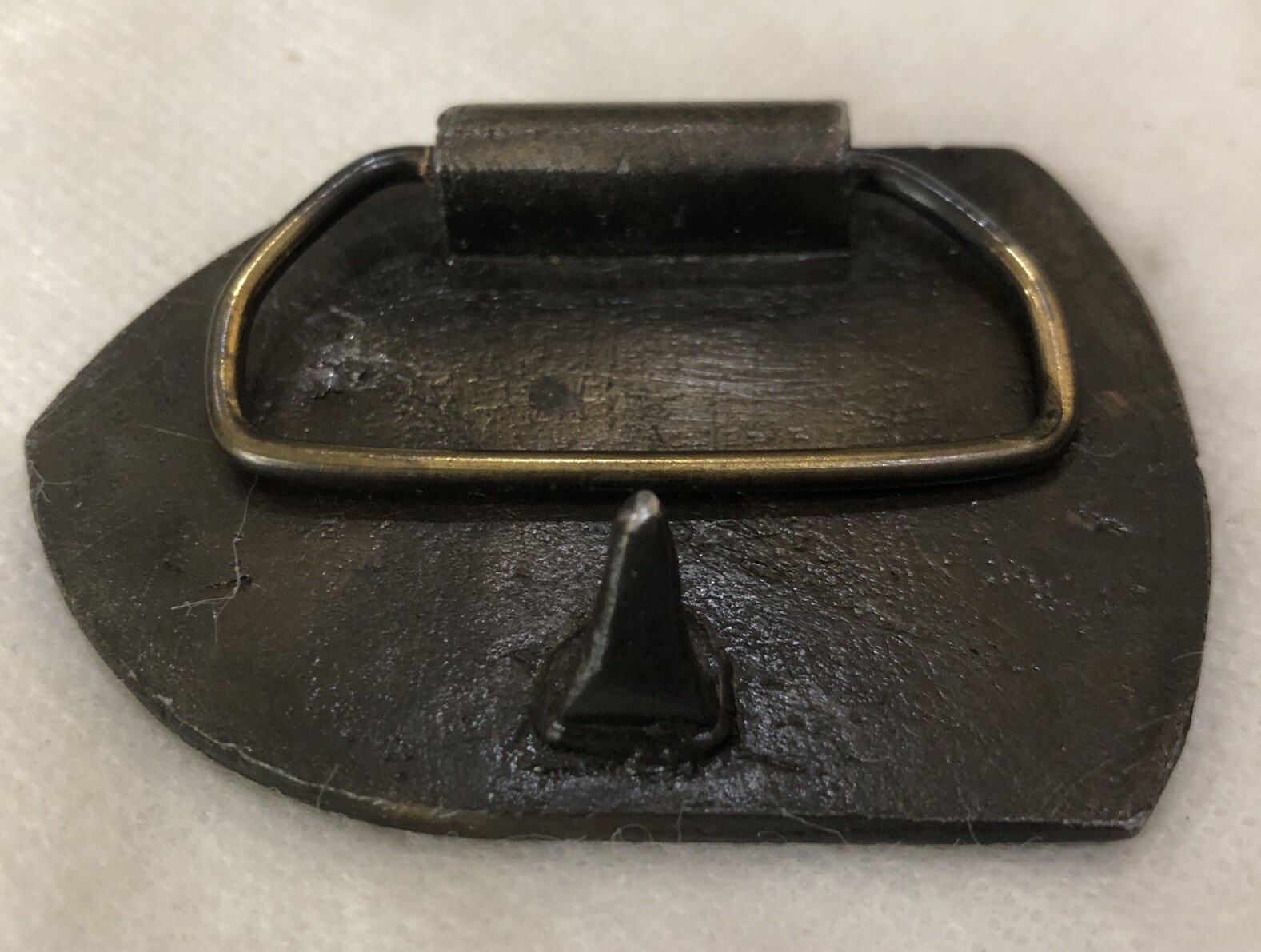 Vintage Belt Buckle Solid Brass Automotive Logo 2 5/8&Prime; L x 1 7/8 W Free Shipping