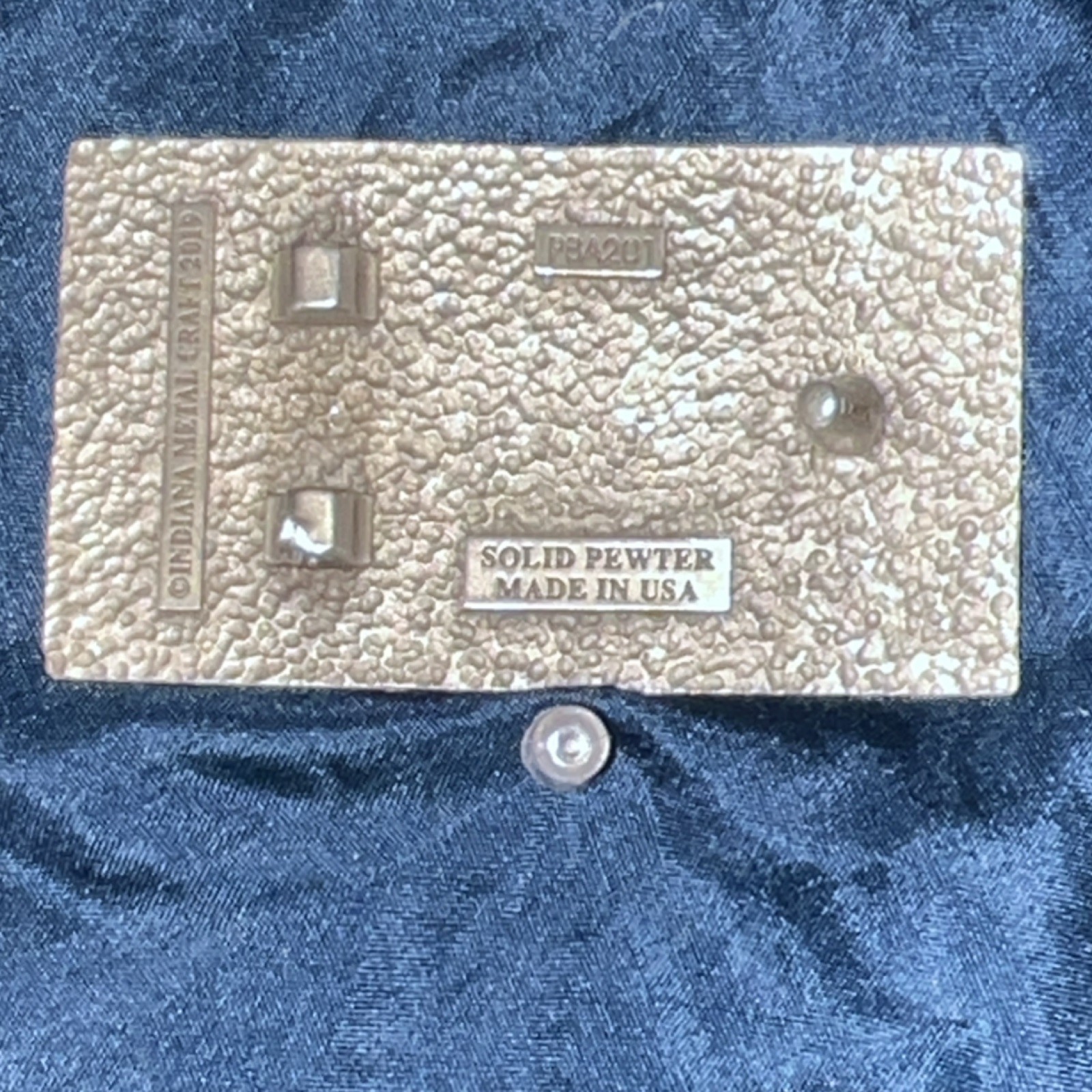 Indiana Metal Craft Solid Pewter American Flag Belt Buckle PBA201 Made in USA