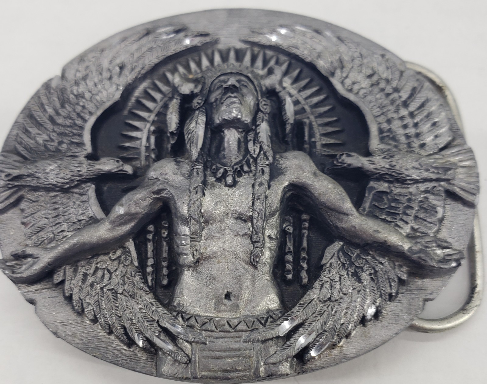 Indian & Eagles Belt Buckle [kw385]