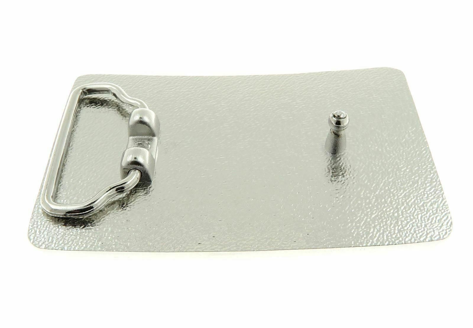 Blank Rectangle Shiny Finish Metal Belt Buckle