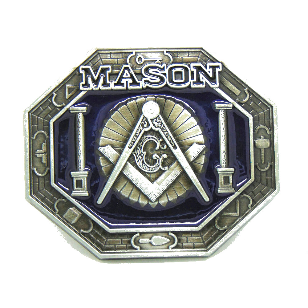 Mason Belt Buckle Western Cowboy American Workers (MASN-02)