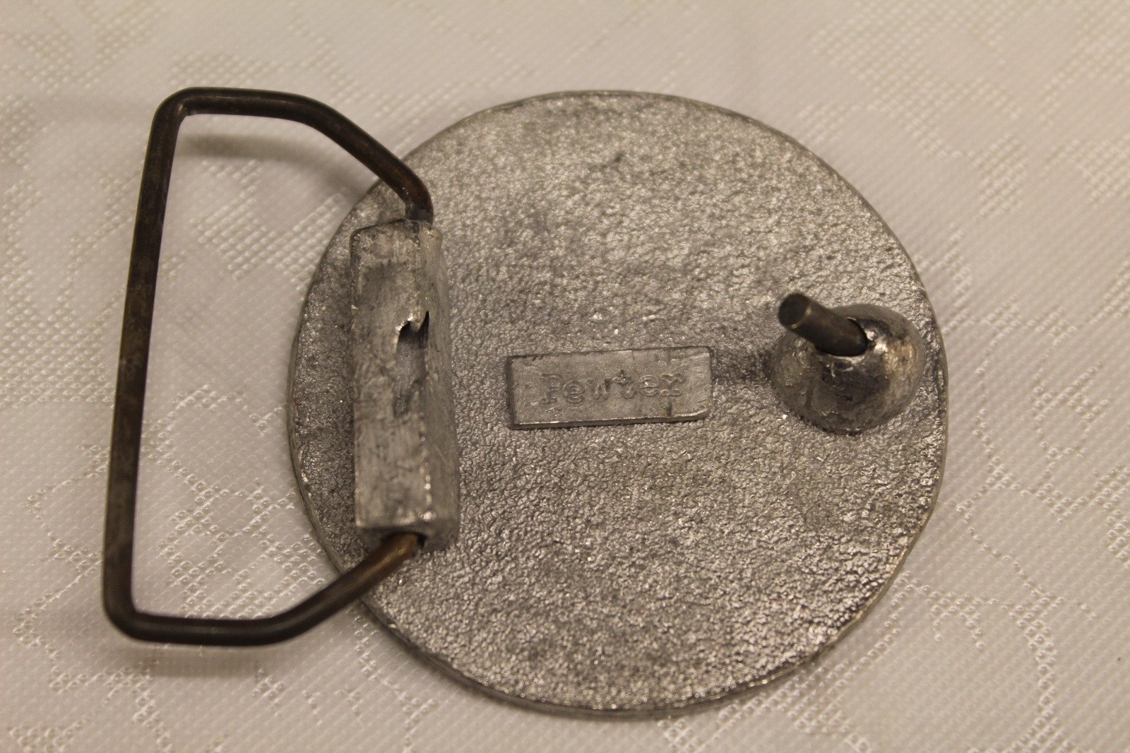 Couple Dancing – Pewter Circular Round Belt Buckle – Western, Square, Line, Etc